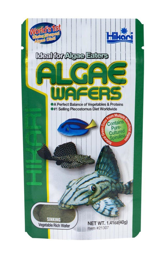 Hikari USA Algae Wafers Rapidly Sinking Wafer Fish Food, 1.41 oz, Hikari