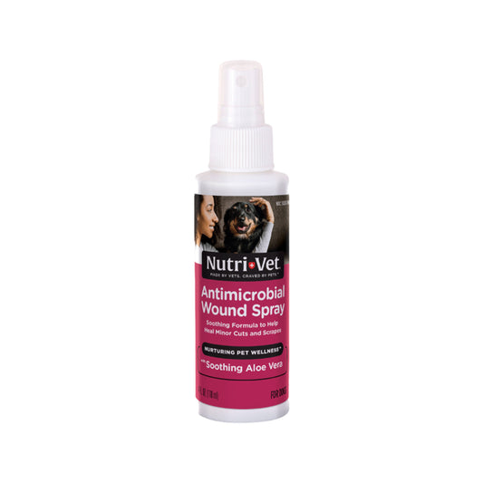 Nutri-Vet Antimicrobial Wound Spray for Dogs, 4oz, Nutri-Vet