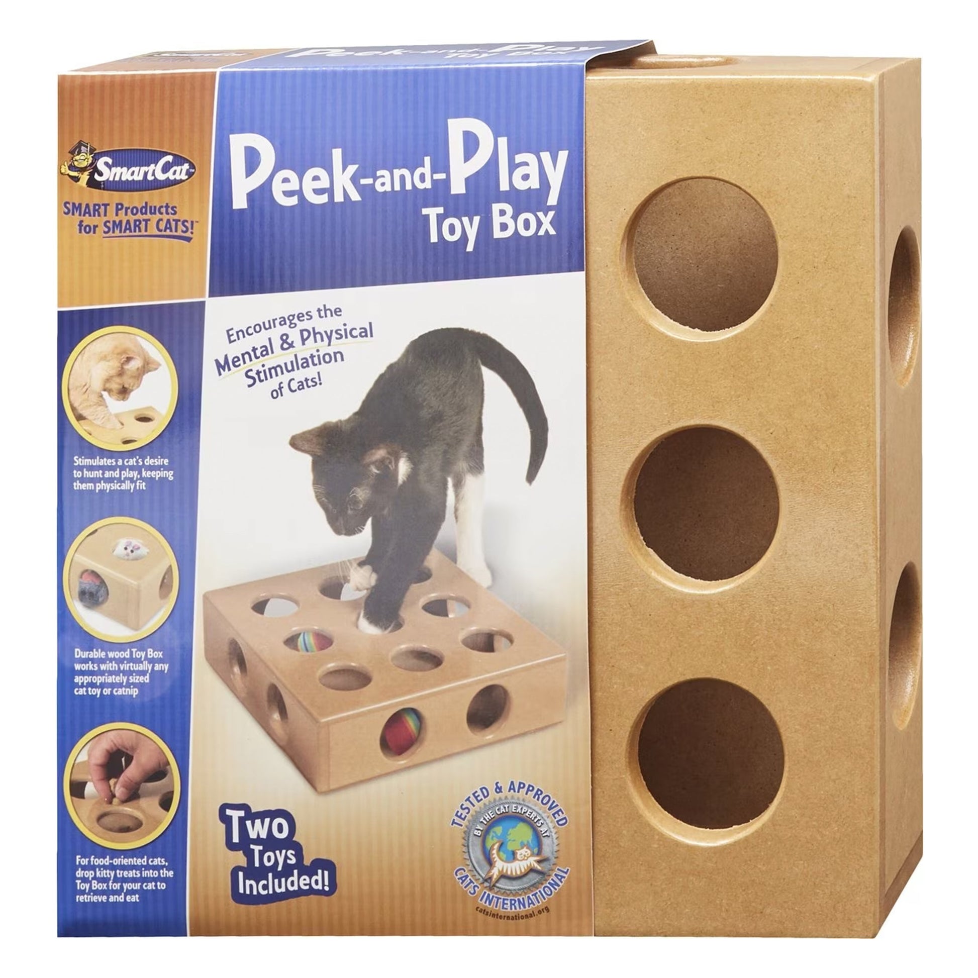 Pioneer Pet Peek-and-Play Toy Box Included Two Toys