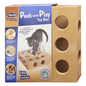 Pioneer Pet Peek-and-Play Toy Box Included Two Toys