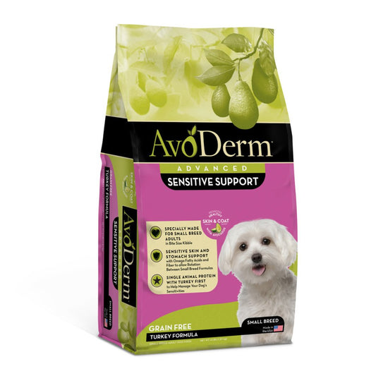 AvoDerm Natural Advanced Sensitive Support Small Breed Turkey Formula Dry Dog Food 4 lb, AvoDerm