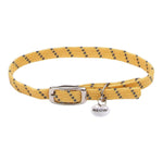 Elasta Cat Reflective Safety Stretch Collar with Reflective Charm Yellow 3/8 In X 10 in, Elasta Cat