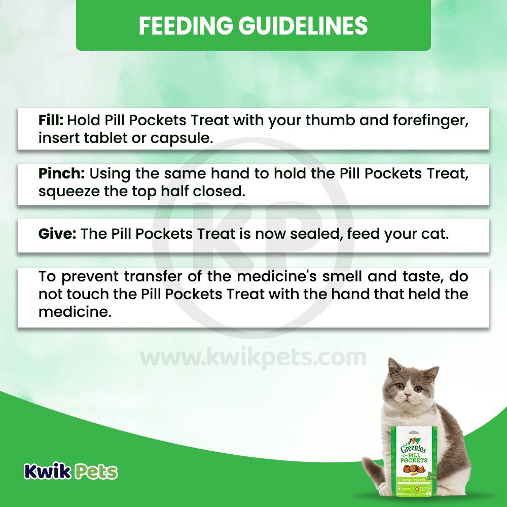 Greenies Feline Pill Pockets Cat Treats Catnip, 1.6 oz, Greenies