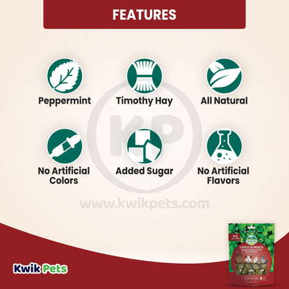 Oxbow Animal Health Simple Rewards Baked Small Animal Treats w/Peppermint, 3 oz, Oxbow