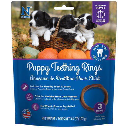N-Bone Puppy Teething Rings Pumpkin, 3.6 oz, 3 pk, N-Bone