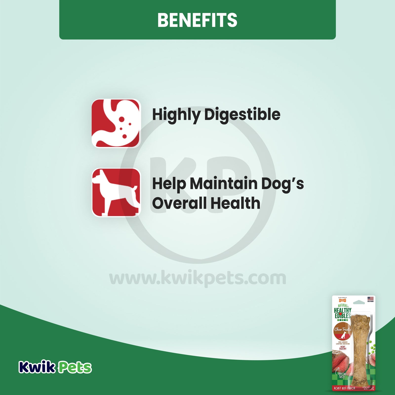 Benefits of Nylabone Healthy Edibles All-Natural Long Lasting Dog Chew Treats Roast Beef XL/Souper - 50+ lbs 1 Count