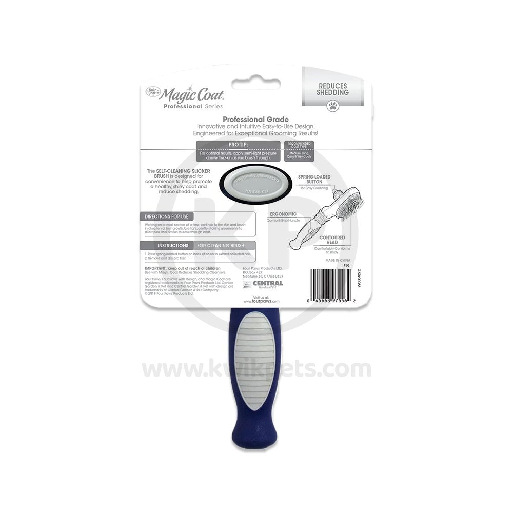 Image of Four Paws Magic Coat Self-Cleaning Slicker Brush One Size