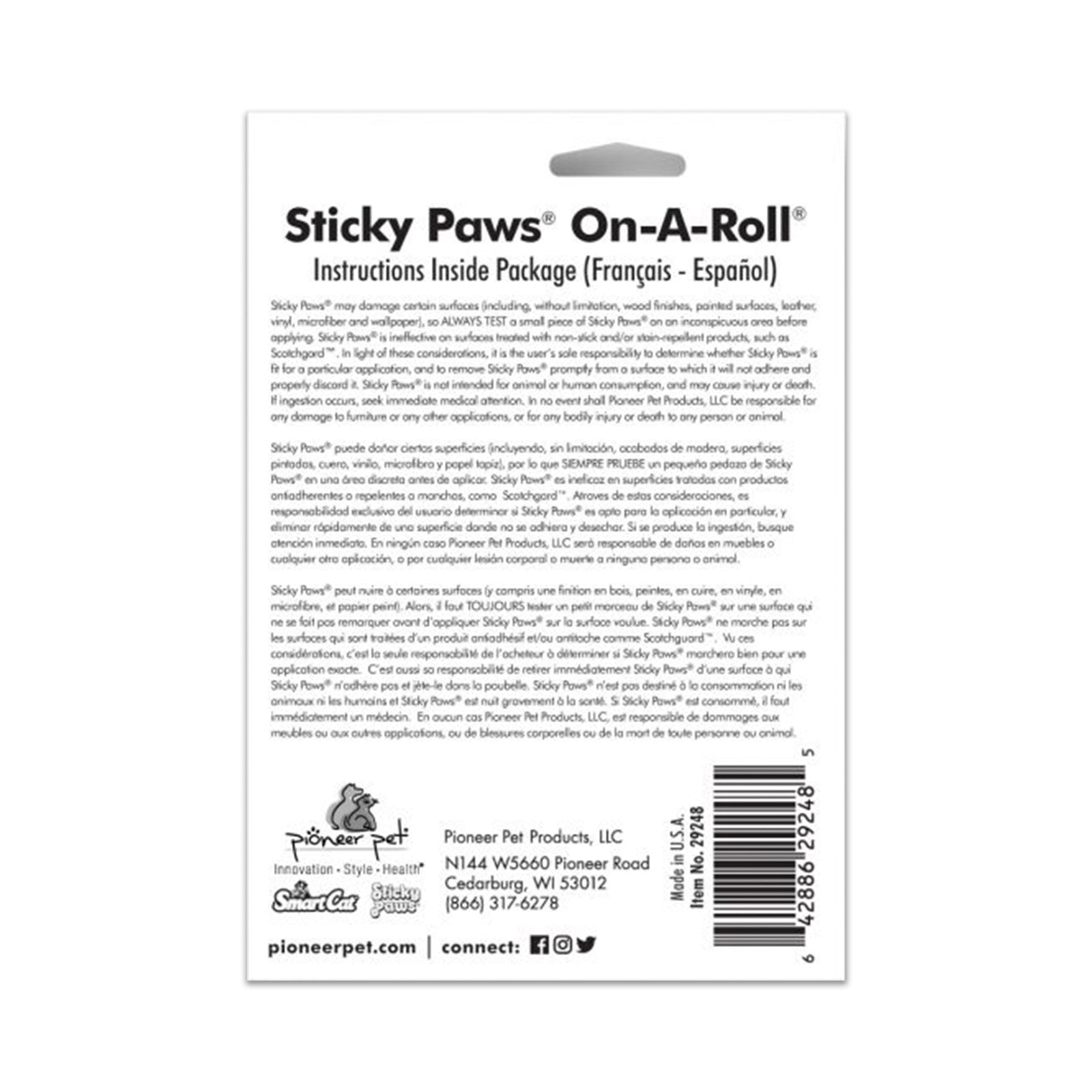 Details of Pioneer Pet Sticky Paws Roll for Cats