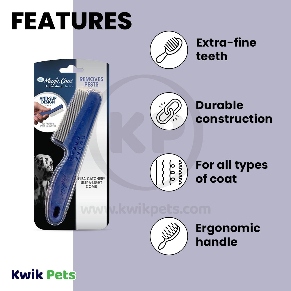Four Paws Magic Coat Professional Series Flea Catcher Dog Flea Comb One Size, Four Paws