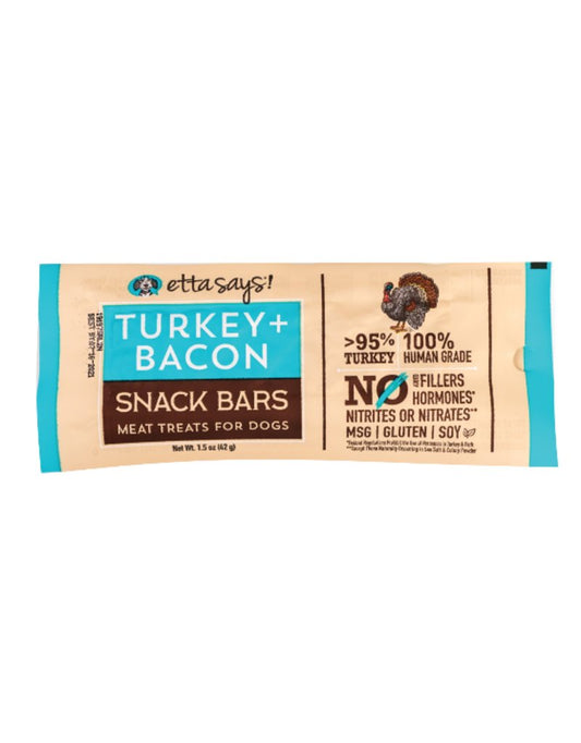 Etta Says! Meat Treats For Dogs Turkey & Bacon 1.5 Oz, Etta Says