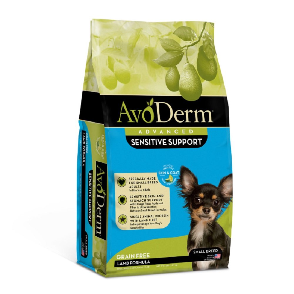 AvoDerm Natural Advanced Sensitive Support Small Breed Lamb Formula Dry Dog Food 4 lb, AvoDerm