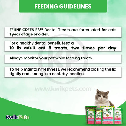 Greenies Feline Adult Cat Dental Treats Savory Salmon, 2.1 oz, Greenies