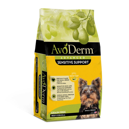 AvoDerm Natural Advanced Sensitive Support Small Breed Beef Formula Dry Dog Food 4 lb, AvoDerm