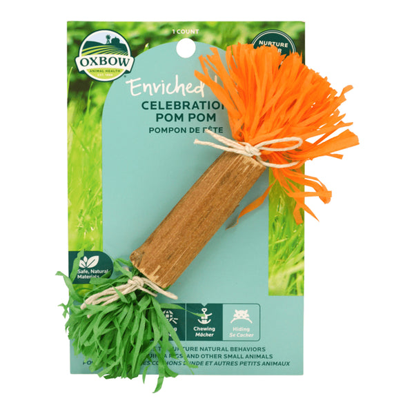 Oxbow Animal Health Enriched Life Celebration Pom Pom Small Animal Chew, One Size, Oxbow