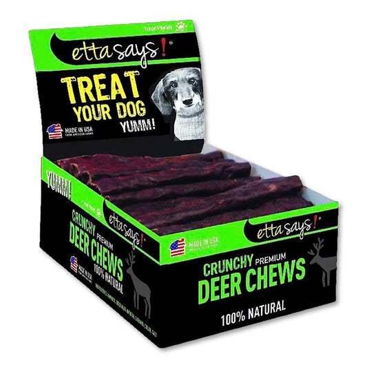 Etta Says! Crunchy Deer Chews Dog Treats - 36 count, Etta Says