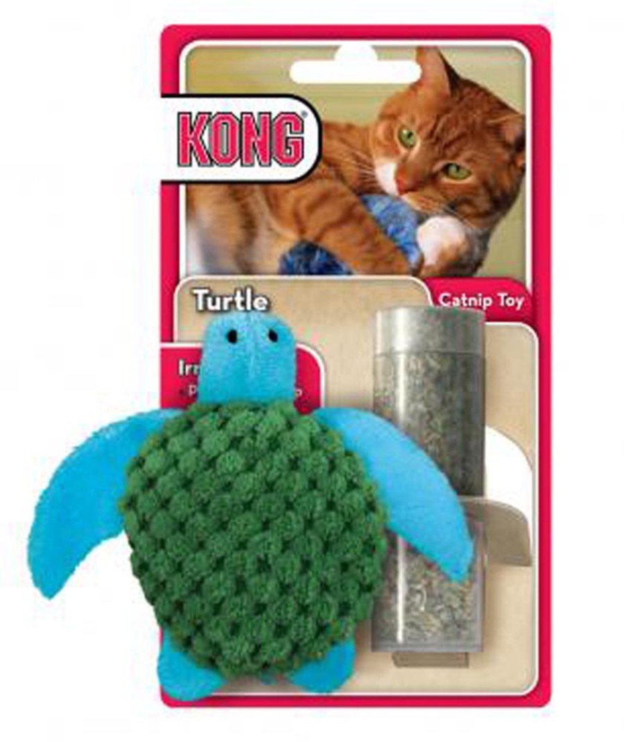 KONG Refillables Catnip Turtle Cat Toy Green, One Size
