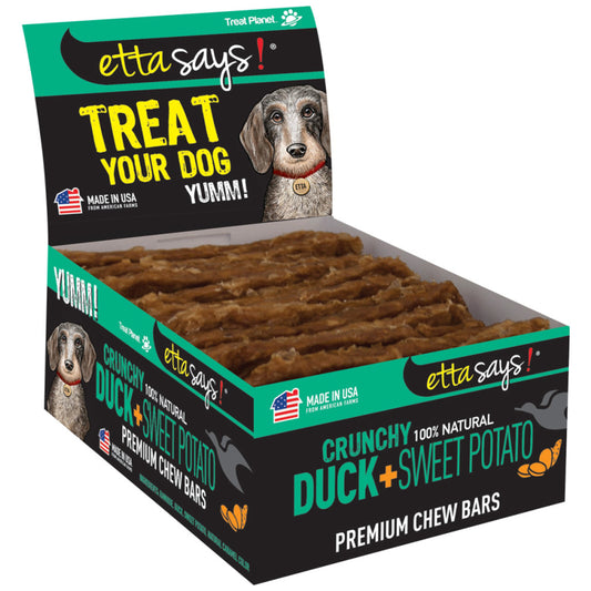 Etta Says! Premium Crunchy Bars Duck & Sweet Potato Dog Treats, Etta Says