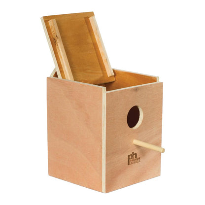 Prevue Pet Products Inside Mounting Lovebird Nest Box Natural Hardwood, MD, Prevue Pet Products