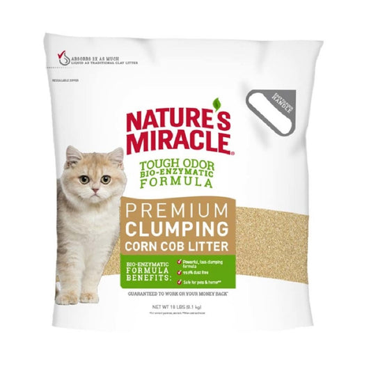 Nature's Miracle Premium Corn Cob Cat Litter, 18-lb, Nature's Miracle