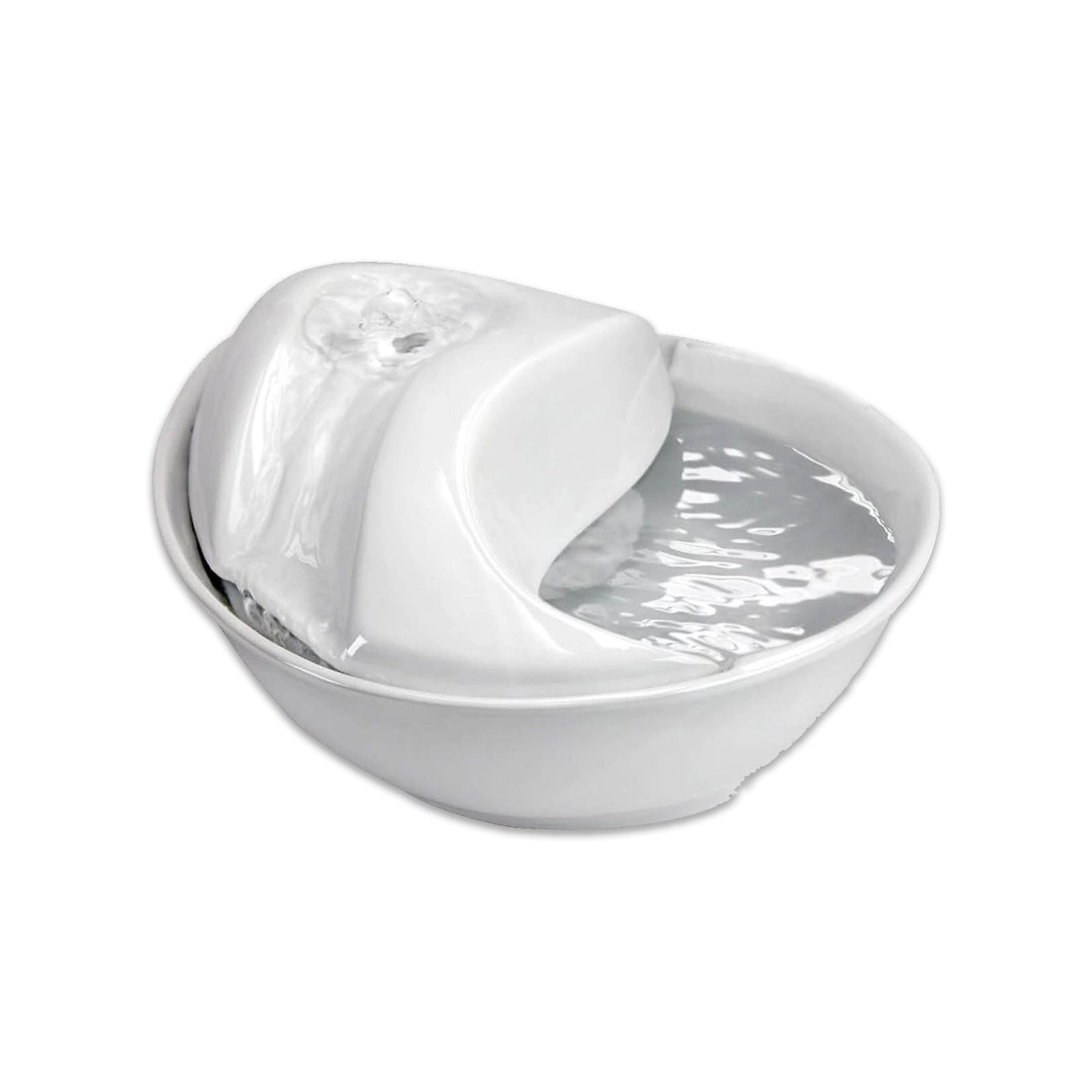 Pioneer Pet Raindrop Fountain-Ceramic-White-60 oz, Pioneer Pet