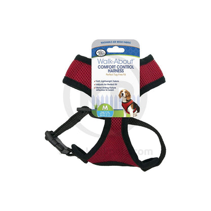 Four Paws Comfort Control Dog Harness Red, Medium, Four Paws
