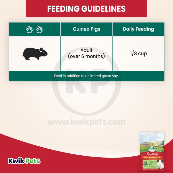 Oxbow Animal Health Essentials Adult Guinea Pig Food, 5 lb, Oxbow