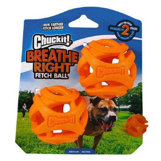 Chuckit! Breathe Right Ball Orange, Medium, 2 Pack, Chuckit