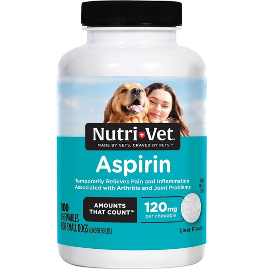 Nutri-Vet K9 Aspirin Liver Chewables Small Dogs 100ct (120mg), Nutri-Vet