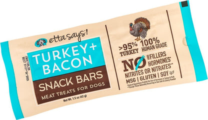 Etta Says! Meat Treats For Dogs Turkey & Bacon 1.5 Oz, Etta Says
