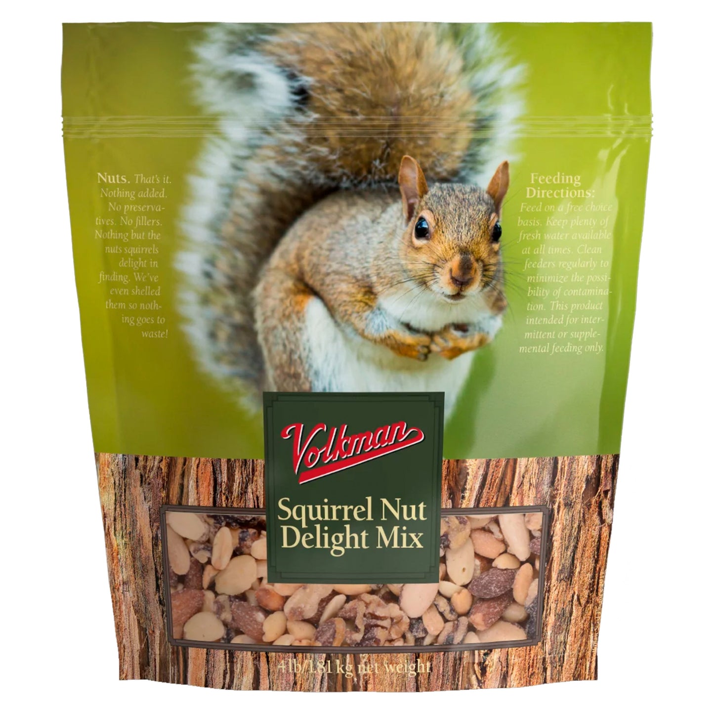 Volkman Seed Small Animal Squirrel Delight All Nut Mix 4lb - Kwik Pets