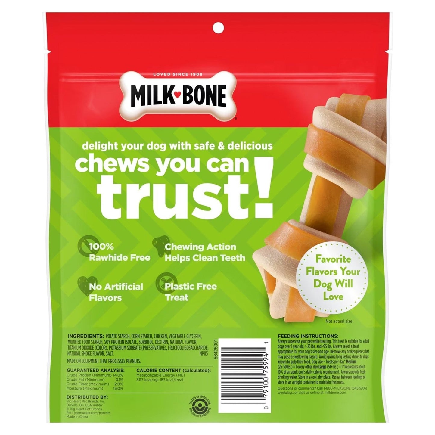 Milk-Bone Chicken Knotted Bone Dog Treats 9.6oz - Kwik Pets