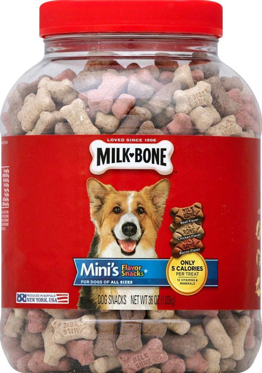 Milk-Bone Flavor Snacks Dog Treats Mini, 36 oz - Kwik Pets