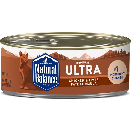 Natural Balance Pet Foods Chicken & Liver Pate Formula Canned Cat Wet Food 3 oz - Kwik Pets