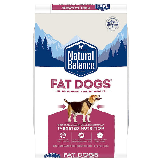 Natural Balance Pet Foods Fat Dogs Low Calorie Dry Dog Food Chicken & Salmon 28 lb - Kwik Pets