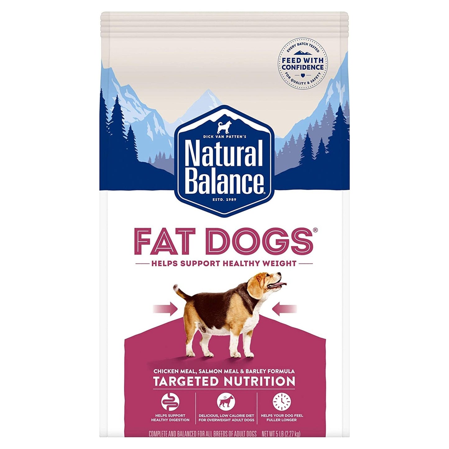 Natural Balance Pet Foods Fat Dogs Low Calorie Dry Dog Food Chicken & Salmon, 5 lb - Kwik Pets