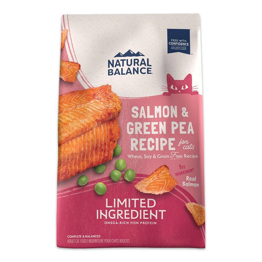 Natural Balance Pet Foods L.I.D Green Pea & Salmon Formula Dry Cat Food 5 lb - Kwik Pets