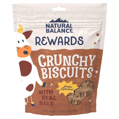 Natural Balance Pet Foods Rewards Crunchy Biscuits Dog Treats Beef, 14 oz - Kwik Pets