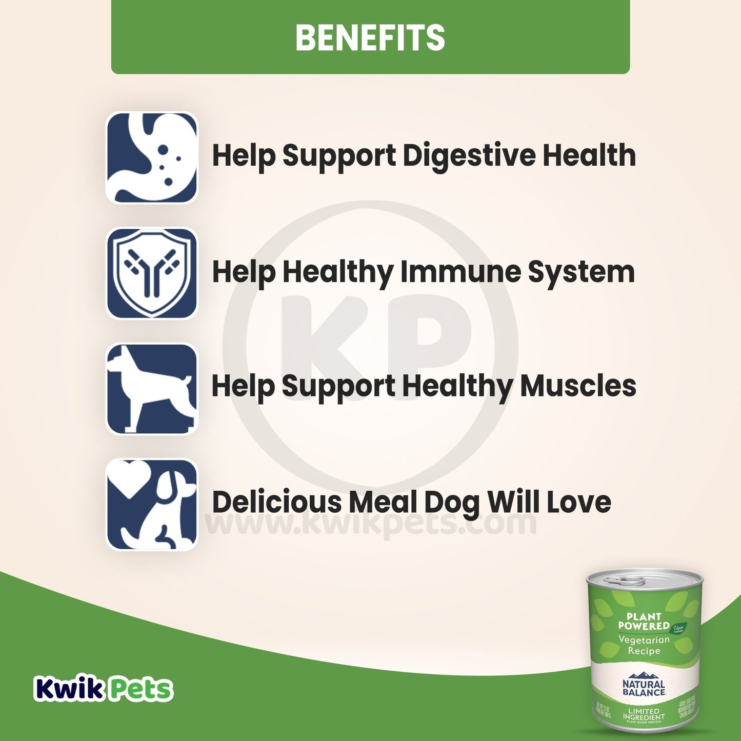 Natural Balance Pet Foods Vegetarian Formula Canned Dog Food 13 oz - Kwik Pets