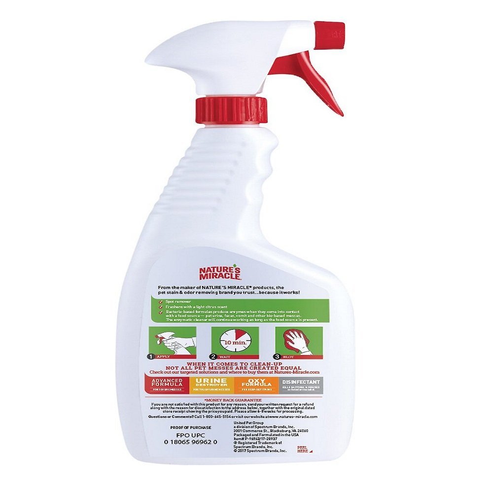 Nature's Miracle Stain & Odor Remover Spray 24oz - Kwik Pets