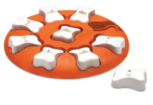 Nina Ottosson Smart Interactive Dog Toy Orange, White, 10.63 in - Kwik Pets