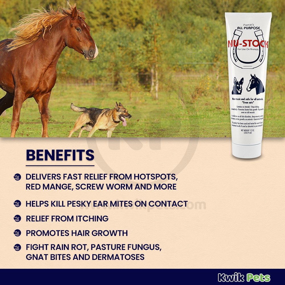 Nu-Stock Pierce's All Purpose Horse Ointment, 12-oz - Kwik Pets