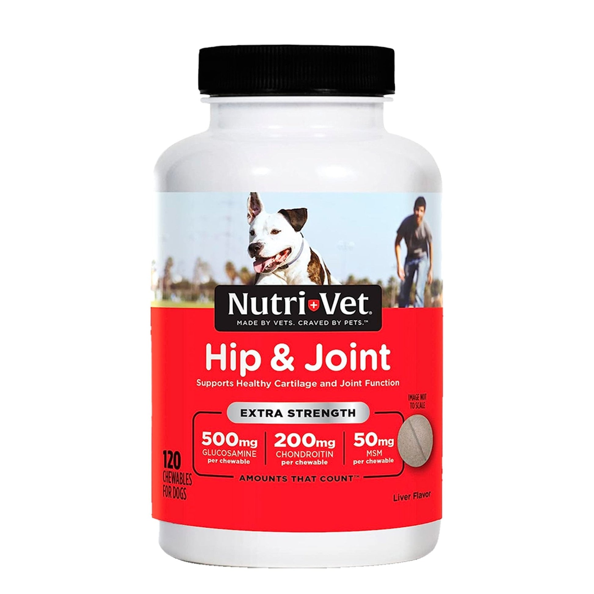 Nutri-Vet Hip & Joint Extra Strength Chewables for Dogs, Liver, 120ct - Kwik Pets