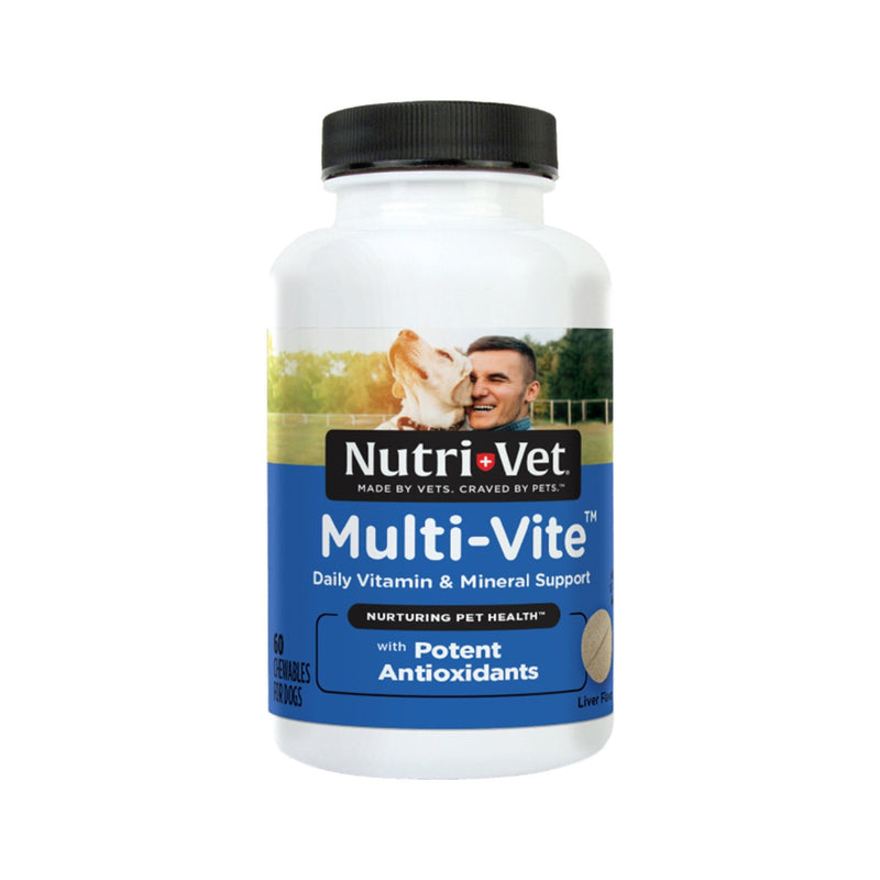 Nutri-Vet Multi-Vit Vitamins and Minerals Adult Dogs 60 Tablets - Kwik Pets