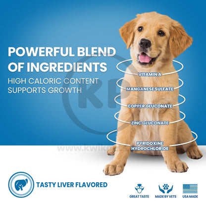 Nutri-Vet Puppy-Vite Gel Supplement Liver, 3 oz - Kwik Pets