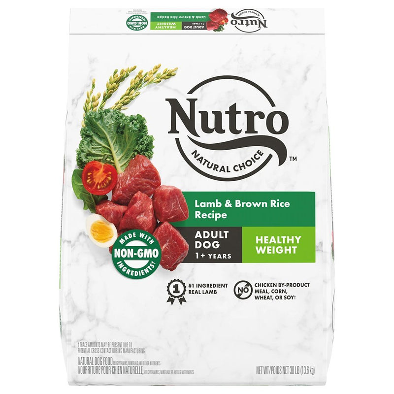 Nutro Products Natural Choice Healthy Weight Adult Dry Dog Food Lamb & Brown Rice 30 lb - Kwik Pets