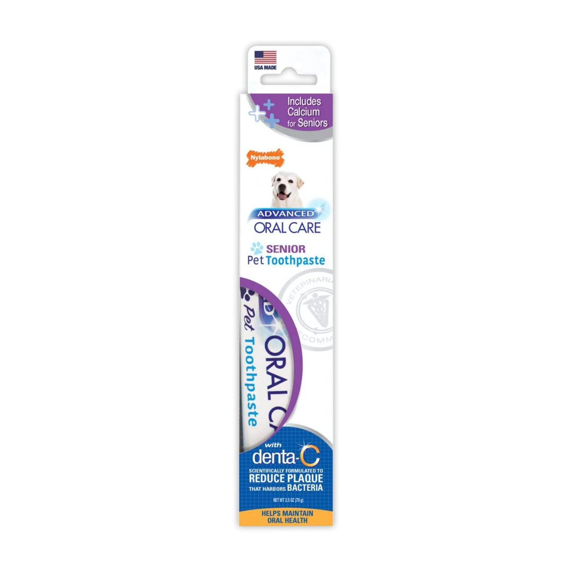 Nylabone Advanced Oral Care Senior Toothpaste Bacon Flavor 2.5 oz - Kwik Pets