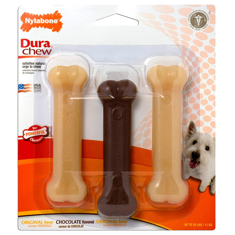 Nylabone DuraChew Chocolate/2 DuraChew Original Value Pack Regular 3pk - Kwik Pets