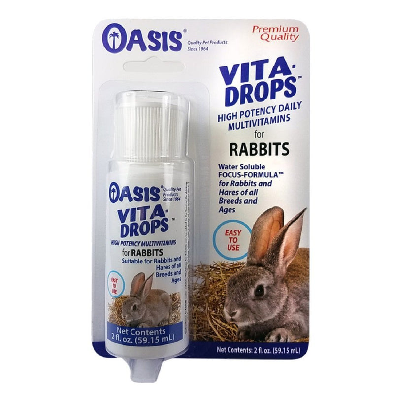 Oasis Vita-Drops High Potential Daily Multivitamin for Rabbits, 2 oz - Kwik Pets