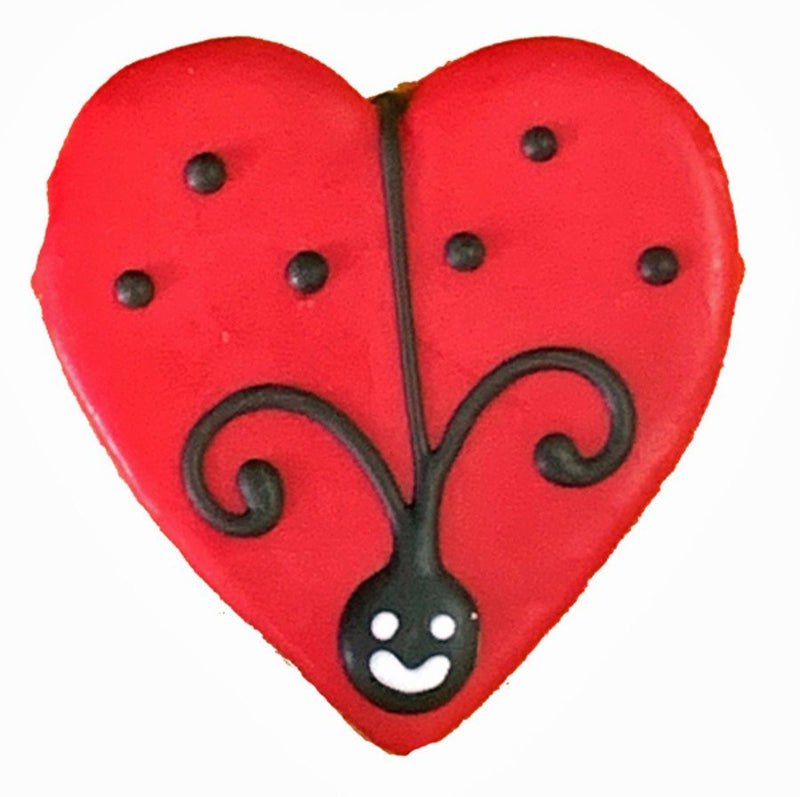 Pawsitively Gourmet Ladybug Heart Dog Cookie Chicken Liver - Kwik Pets