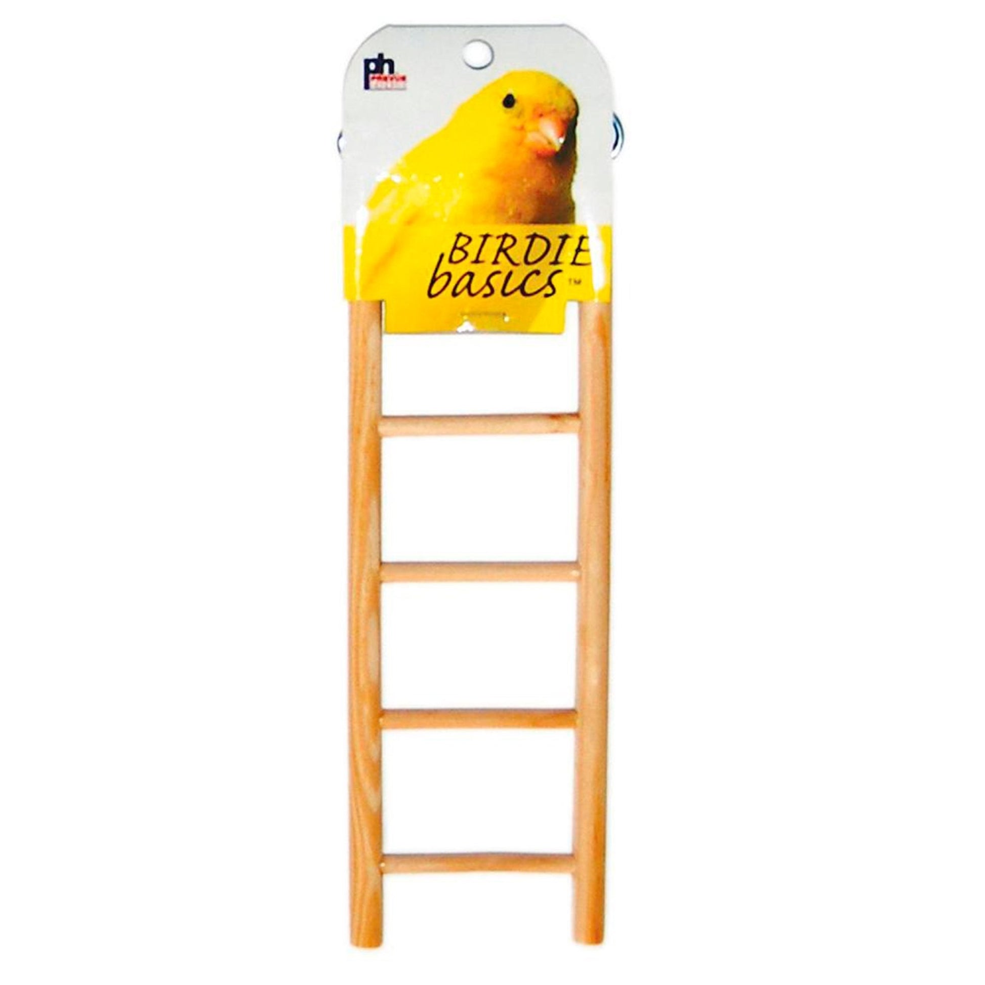 Prevue Pet Products Birdie Basics 5-Rung Ladder Unvarnished Hardwood 2.88 in X 8 in - Kwik Pets